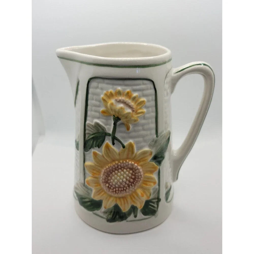 Vintage-collectible Jay Willford Sunflower Water Pitcher